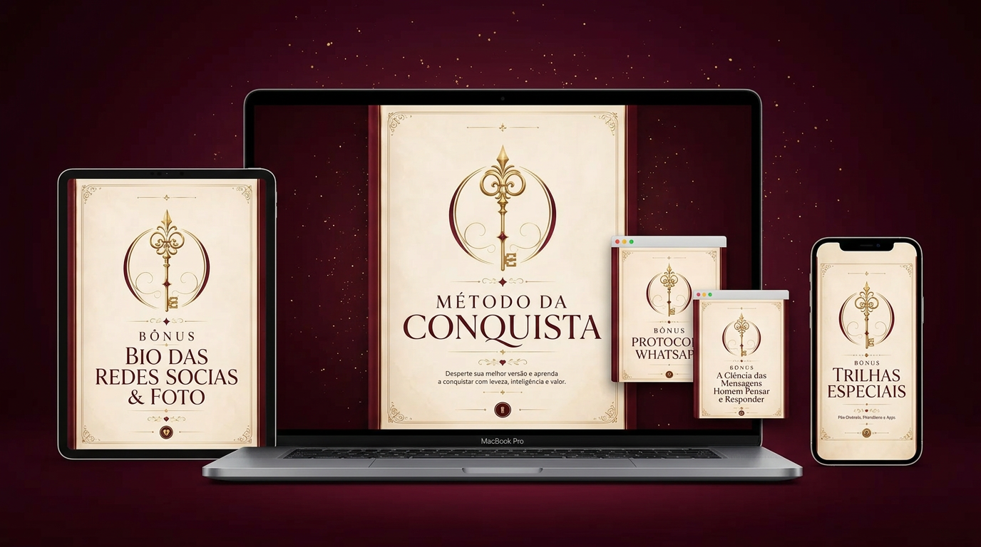 Método da Conquista e bônus no tablet, notebook e celular
